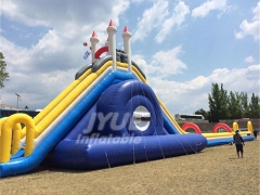 diablo inflable del juguete del agua del grado loco con el carril y la piscina para el anuncio