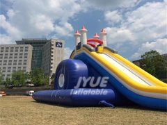 diablo inflable del juguete del agua del grado loco con el carril y la piscina para el anuncio