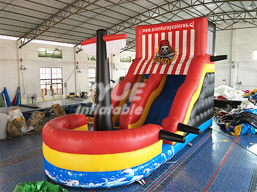 loco hot pirata barco diapositiva inflable