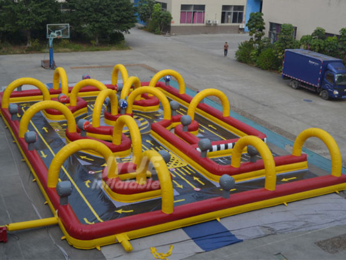 Juegos de deporte inflable gigante, inflables, pista de Atletismo