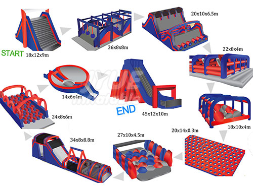 Campo de obstáculos inflable Adulto comercial Bouncer Bouncer