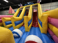 Custom Large Outdoor Inflatable Adventure Cartoon Theme Park For Sale