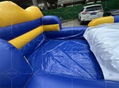 Commercial Adults and Kids One Lanes Slip and Slide Trippo Inflatable Hippo Water Slide With Pool