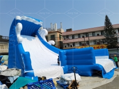 Custom the Biggest Tall Largest Huge Waterslide Hippo Wave Inflatable Water Slide for Adult