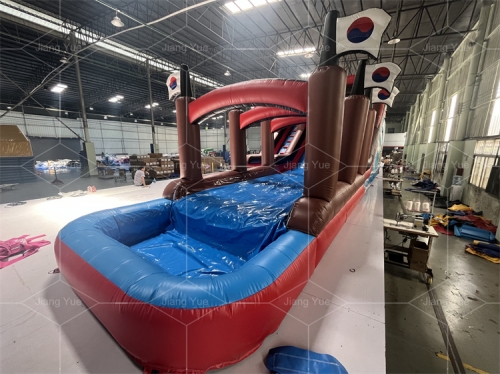 Commercial PVC Sailboat Double Slide Large Outdoor Inflatable Swimming Pool Slide Adult or Children's Slide
