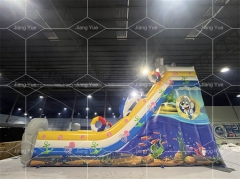 Factory Custom Commercial Outdoor Tiger Inflatable Bouncer Dry Slide