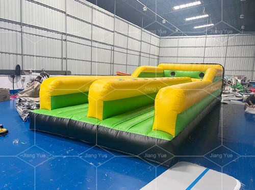 Commercial Inflatable Bungee Jumping Run Sport Games Durable Two Lane Inflatable Runway Competitive Race