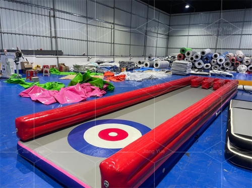 Portable Street Ice Rink Curling Mat Sport Game Customized Inflatable Curling Rink Board With Stones