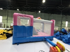 Small Pink Bouncy Castle Inflatable Water Slide for Park
