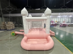 Factory Direct Sale Inflatable Pink Bounce House Toddler Backyard Bouncy Castle Jumper for Wedding