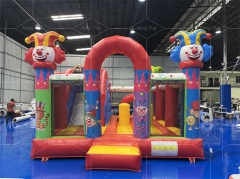 Commercial Circus Clown Theme Inflatable Bouncer Bouncy Castle Slide