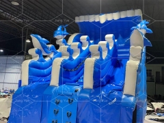 Blue Dolphin Commercial Large Outdoor PVC Inflatable Swimming Pool Slide