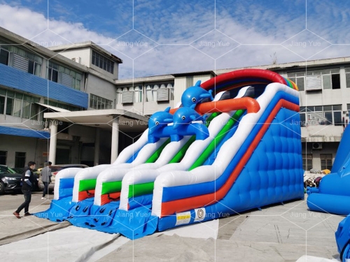 Dolphin Inflatable Pool Slides For Inground Pools