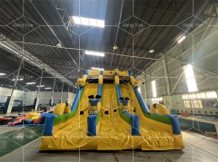 Factory Price Bounce Slide Game Party Minions Inflatable Double Dry Slide for Kids