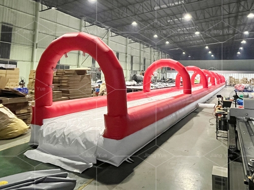 50M Inflatable Foam Slide Lanes Inflatable Slip and Slide Long Inflatable Water Slide for the City