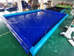 Heavy Duty Mobile Water Containment Car Wash Air Floor Mat PVC Portable Inflatable Car Washing Pad for Truck