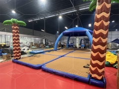 Hot Inflatable Aqua Party Bana Inflatable Floating Dock Platform Island Tent