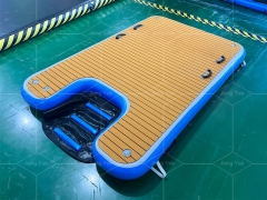 Foldable Pet Ramp Pool Float Non-Slip Dog Dock Platform Inflatable Dog Water Ramp