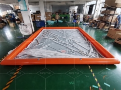 Inflatable Swimming Pool Yacht Ocean Sea Floating Airtight Tube Swimming Pool With Anti Jellyfish Net for Sale
