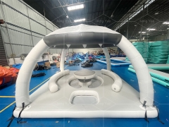 Commercial Outdoor Inflatable Floating Party Bana Trampoline Park Floating Playing Aqua Water Island Dock