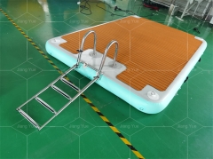 Custom Double Wall Durable Material Leisure Platform Inflatable Floating Dock for Swimming sup Fishing
