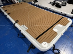 Inflatable Dock and Floating Platform-Surfing Ready PVC Material 10 Person Capacity Ocean Waters Use