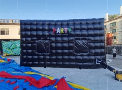Commercial Black LED disco lighting mobile night club tent Inflatable Cube Party Tent inflatable nightclub with smoke machine