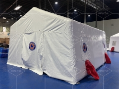 5.59x5.5x3.24m White Canvas Waterproof Outdoor Emergency Rescue Refugee Relief Tent for Medical