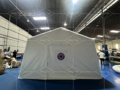 5.59x5.5x3.24m White Canvas Waterproof Outdoor Emergency Rescue Refugee Relief Tent for Medical