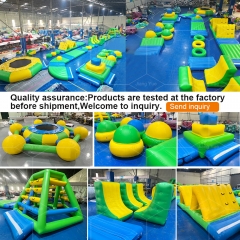 Stock PVC Large Outdoor Water Games Equipment Aqua Park Adult Island Float Inflatable Water Park