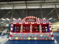 Hot Sale Outdoor Party Inflatable Games 4 In1 Custom Fun Fair Stall Inflatable Carnival Game Booth for Kids